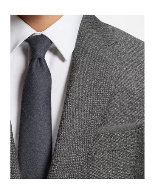 Boss Gray Micro-Patterned Slim-Fit Jacket for men