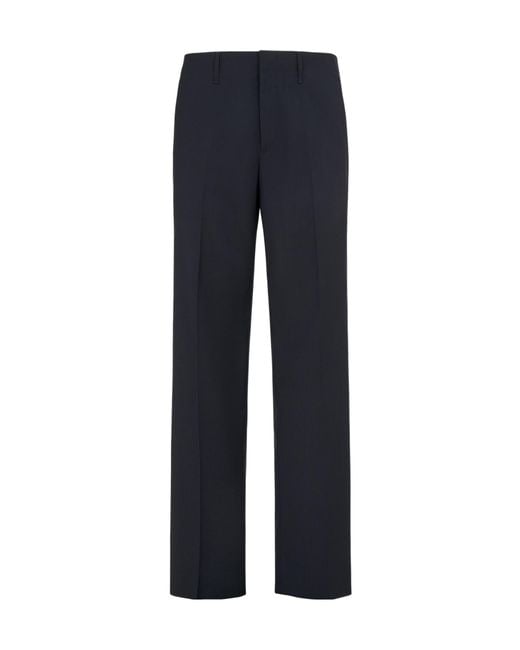Fendi Blue Tailored Straight-Leg Trousers for men