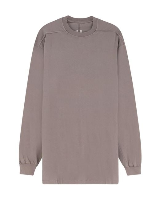 Rick Owens Brown Crew Neck Long-Sleeved T-Shirt for men
