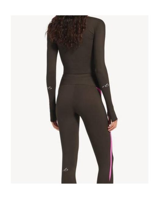 Balenciaga Brown Techwear Fitted Long Sleeve Top