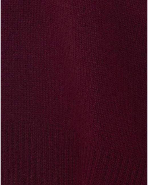 Lisa Yang Red Asymmetric-Hem Mock-Neck Sweater
