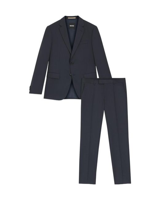 Boss Blue Huge Marzotto Single-Breasted Suit for men
