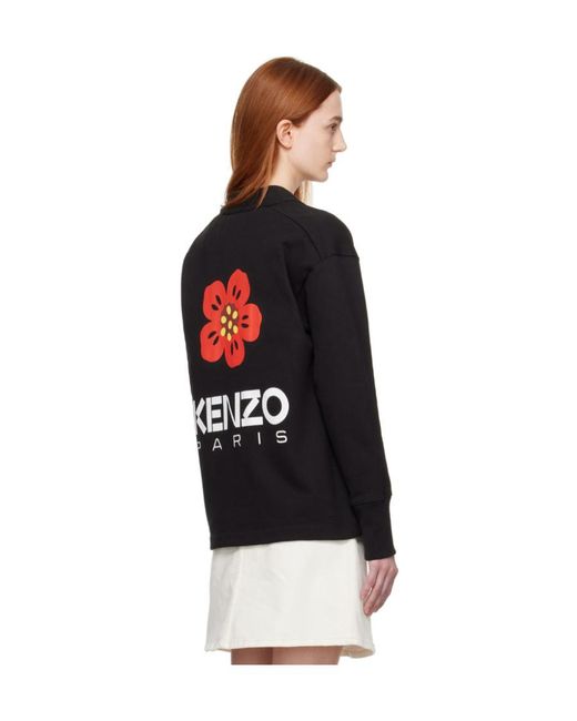 KENZO Black Boke Flower Buttoned Cardigan