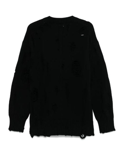 Junya Watanabe Black Distressed Jumper