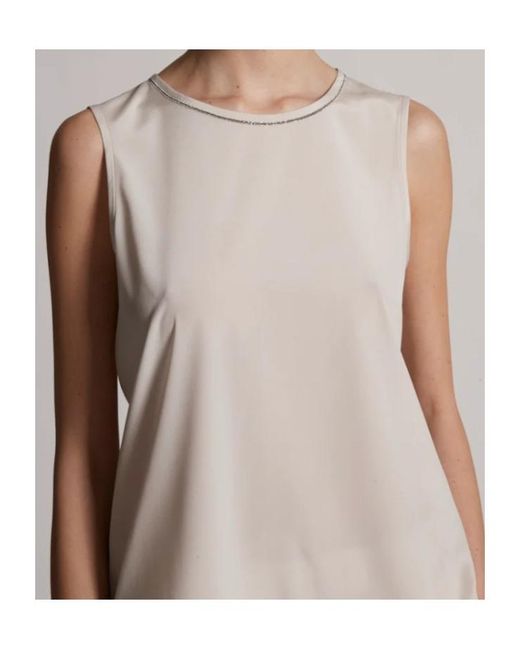 Peserico Multicolor Embellished Sleeveless Top