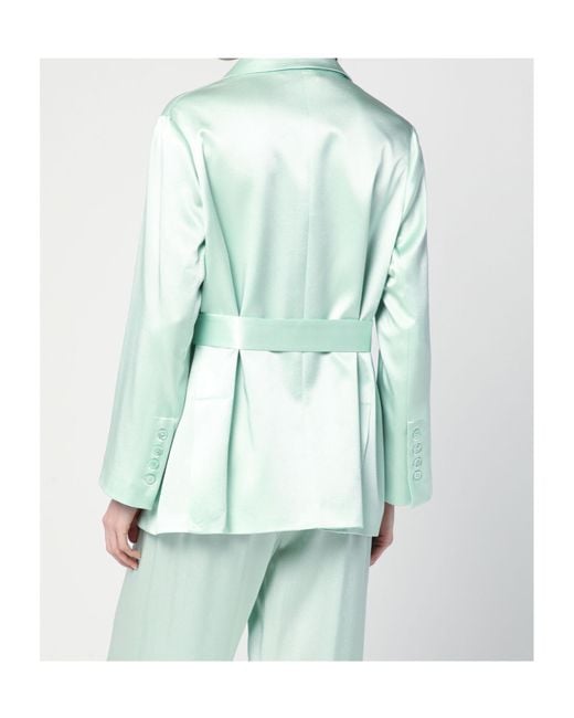 Semicouture Green Single-Breasted Blazer