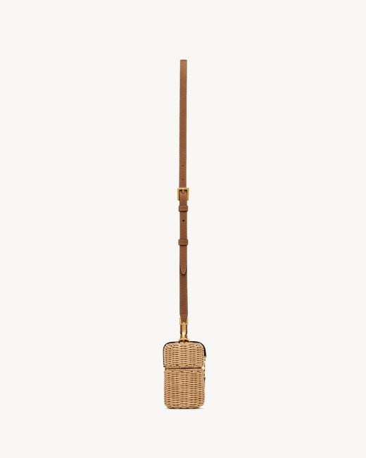 Saint Laurent Natural Gaby Vanity Bag