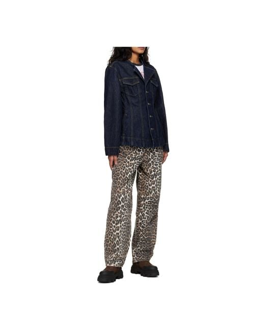Ganni Blue Long-Sleeved Denim Jacket