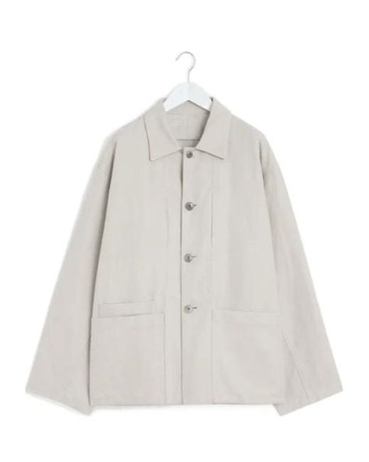 Lemaire Boxy Sb Workwear Jacket in White for Men | Lyst