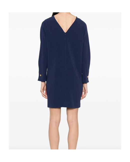 Max Mara Blue Long Sleeve Dress