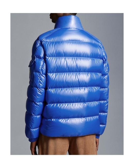Moncler Blue Lule High-Neck Jacket for men