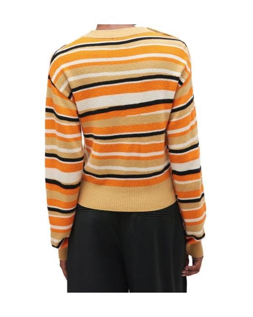 Ganni Metallic Striped Cashmere Jumper