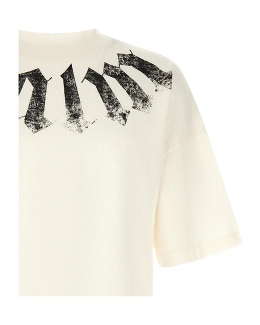 Palm Angels White Short-Sleeved T-Shirt for men