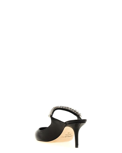 Jimmy Choo Black Bing 65 Embellished Pointed-Toe Mules