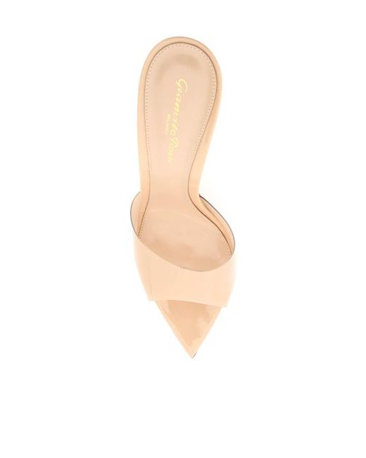 Gianvito Rossi Natural Pointed-Toe Heeled Sandals