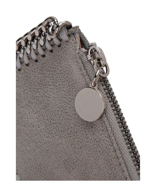 Stella McCartney Gray Falabella Zipped Chained Card Holder