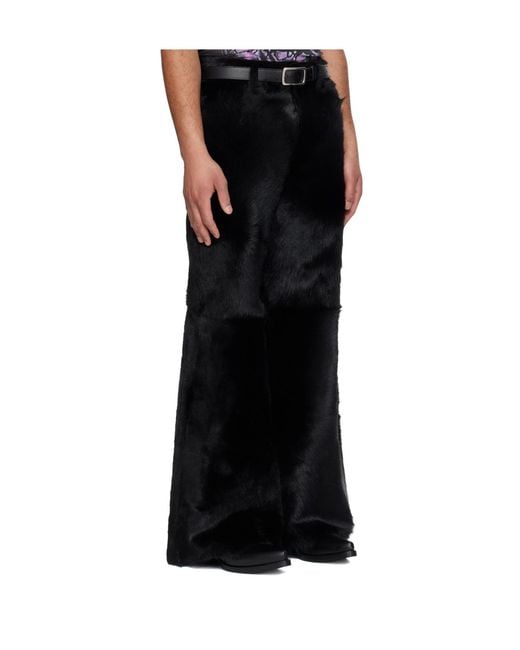 Lu'u Dan Black 'Year Of The Horse' Series Pony Phat Xl Leather Trousers for men