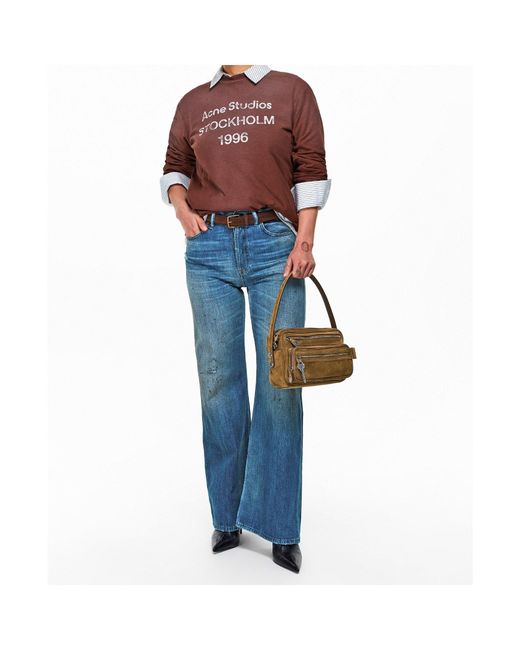 Acne Blue Wide Leg Jeans