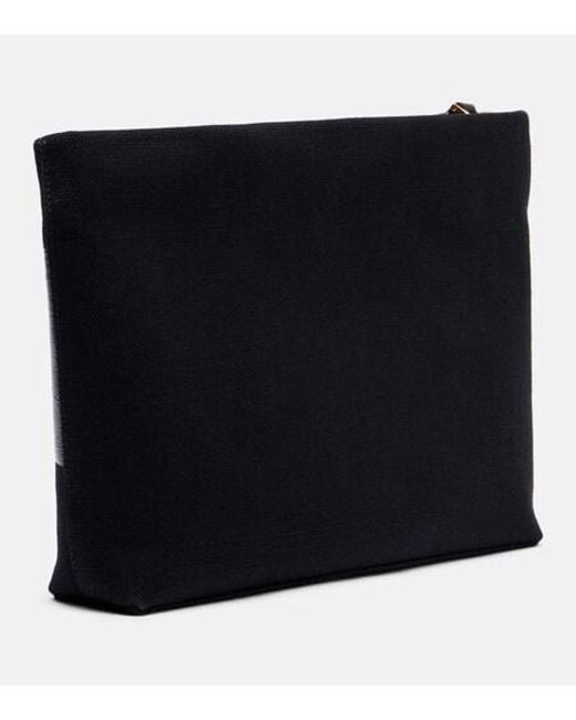 Givenchy Black Logo Zip Clutch