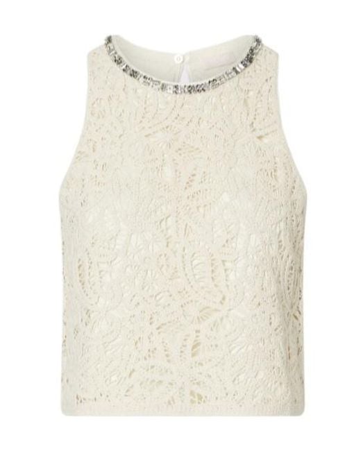 Liu Jo Natural Macramé Top