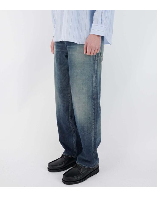 Nanamica Blue Selvedge Denim Pants for men