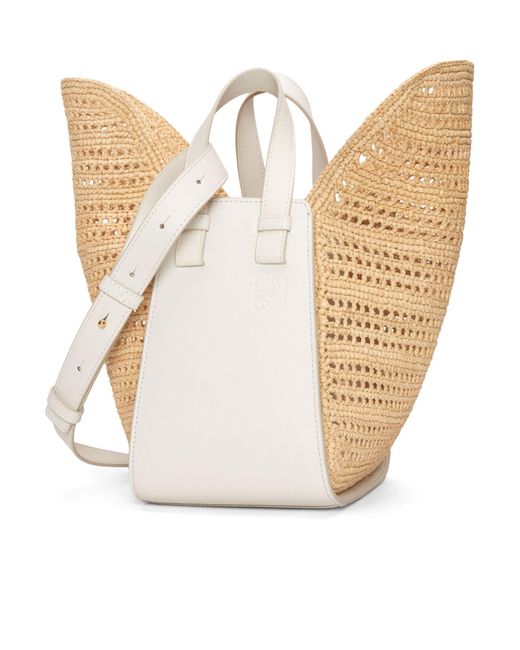 Loewe White Small Woven Shoulder Bag