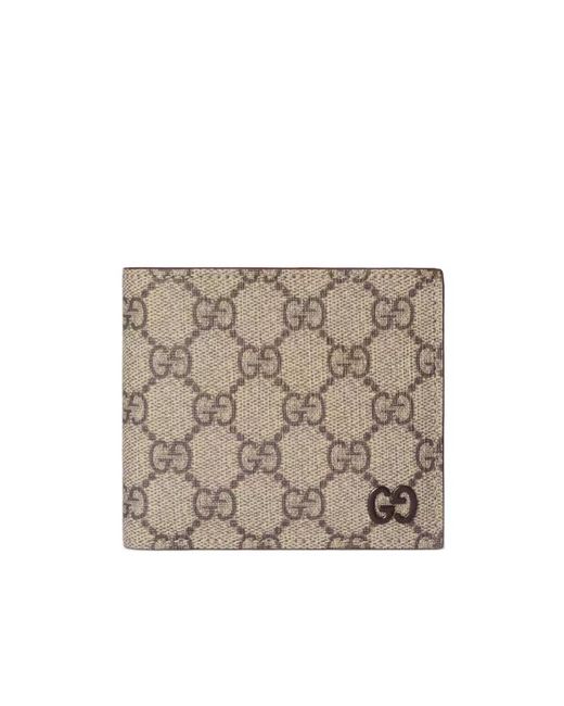 Gucci Natural Monogrammed Bifold Wallet for men