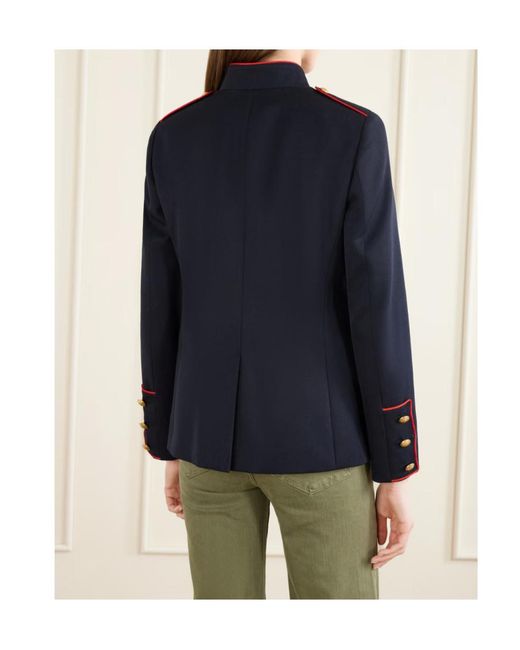 Nili Lotan Blue Silas Wool-Gabardine Jacket