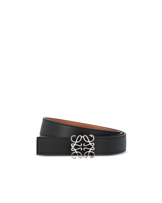 Loewe Brown Logo Buckled Reversible Belt
