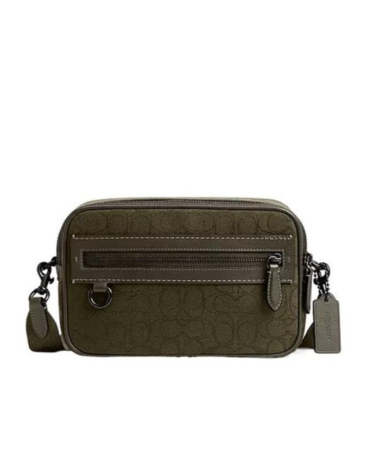 COACH Green Theo Camera Bag In Signature Jacquard for men