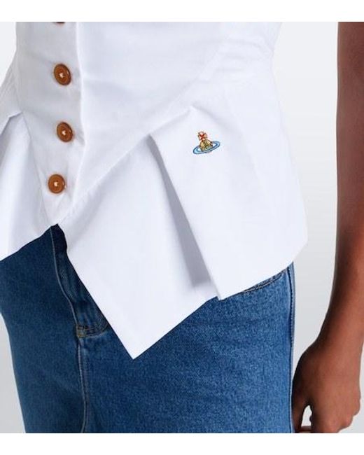 Vivienne Westwood White Monday Cotton Top