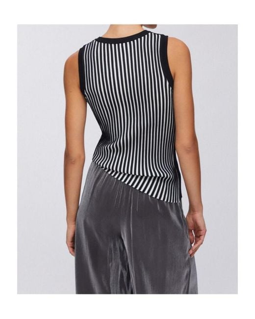 Liu Jo Black Striped Knitted Top