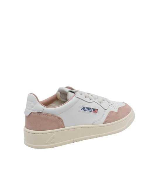 Autry White Round-Toe Sneakers