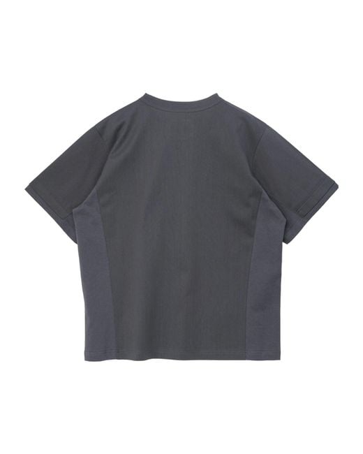 Sacai Gray Crew Neck Short-Sleeved T-Shirt for men