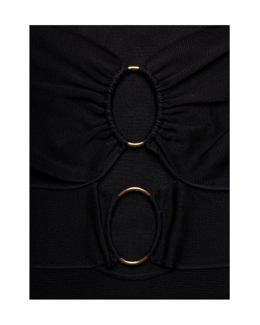 Tom Ford Black Sweetheart Neck Cut-Out Mini Dress