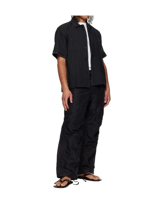 Sacai Black Striped Shirt for men