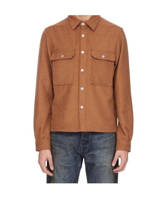 Rick Owens Brown Concordians Cropped Outershirt for men