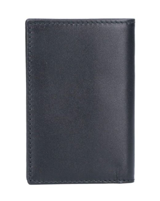 Comme des Garçons Blue Smooth Bi-Fold Wallet for men