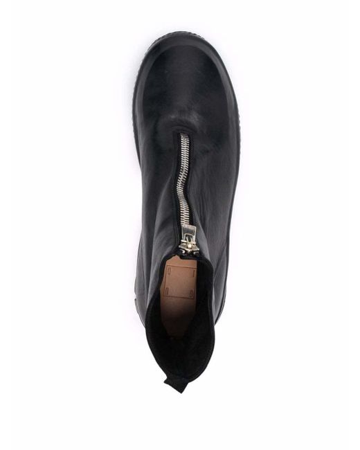 Guidi Black Zipped Ankle Boots for men
