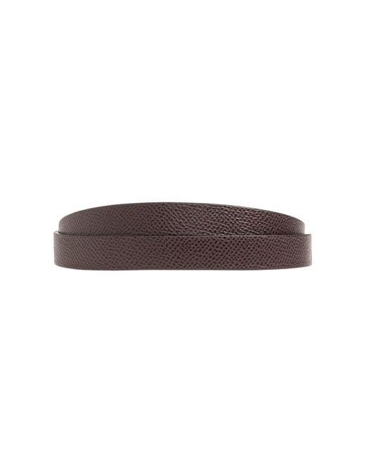 Victoria Beckham White Textured Logo Buckle Belt