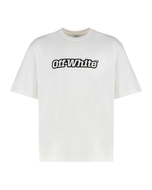 Off-White c/o Virgil Abloh White Logo Crewneck T-Shirt for men