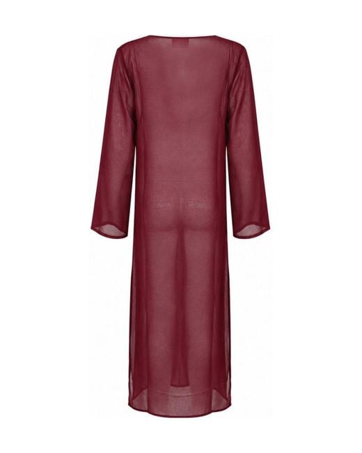 Mc2 Saint Barth Purple Logo Detailed Dress