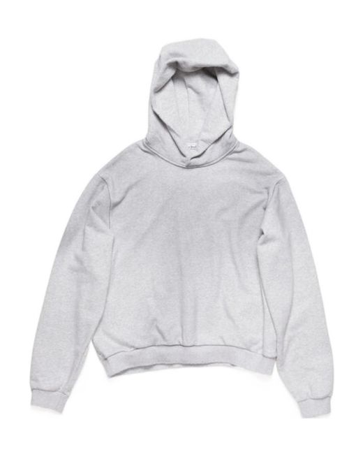 Acne Gray Logo Printed Long Sleeved Hoodie for men