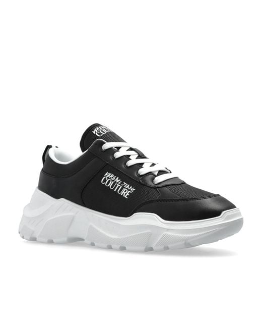 Versace Jeans Black Couture Chunky Logo Sneakers for men