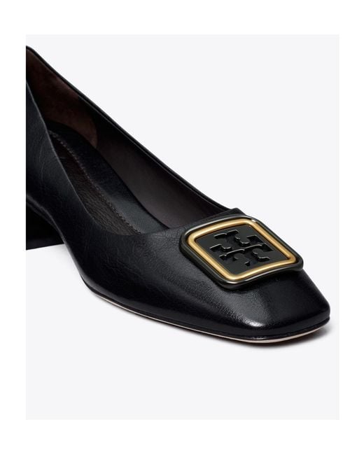 Tory Burch Black Georgia 35Mm Leather Pumps