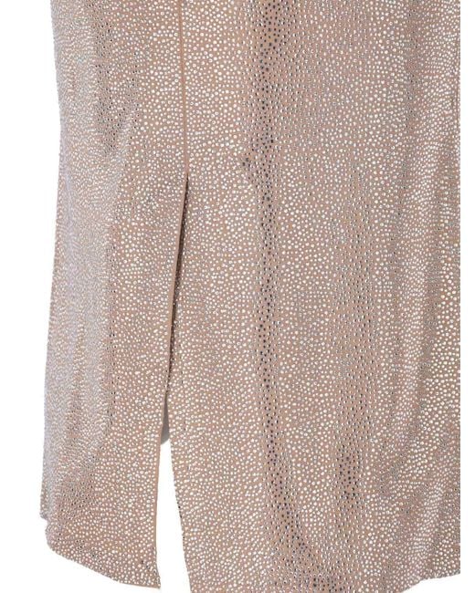 GIUSEPPE DI MORABITO Brown Embellished Midi Skirt