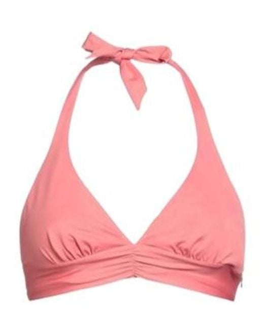 Max Mara Pink Halter Triangle Bikini Top