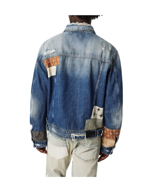 Amiri Blue Airpatch Trucker Jacket for men