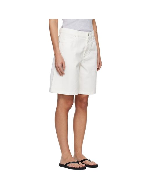Maison Kitsuné White Maison Kitsuné Denim Shorts