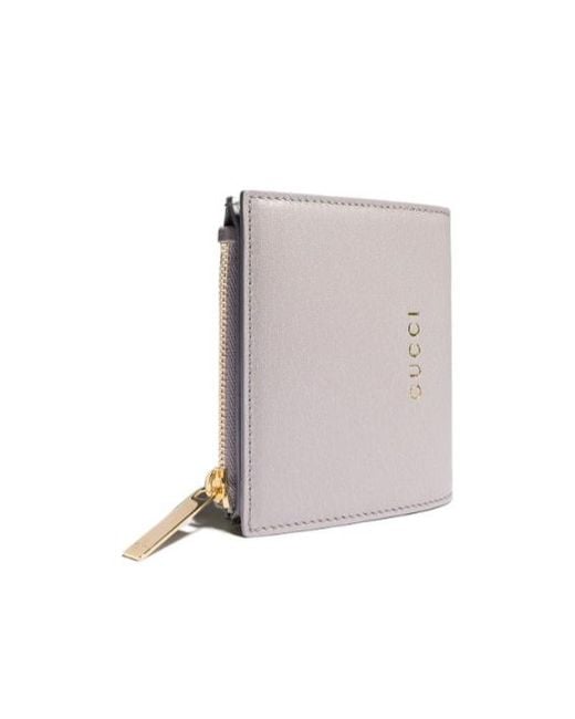 Gucci Gray Small Wallet With Lettering